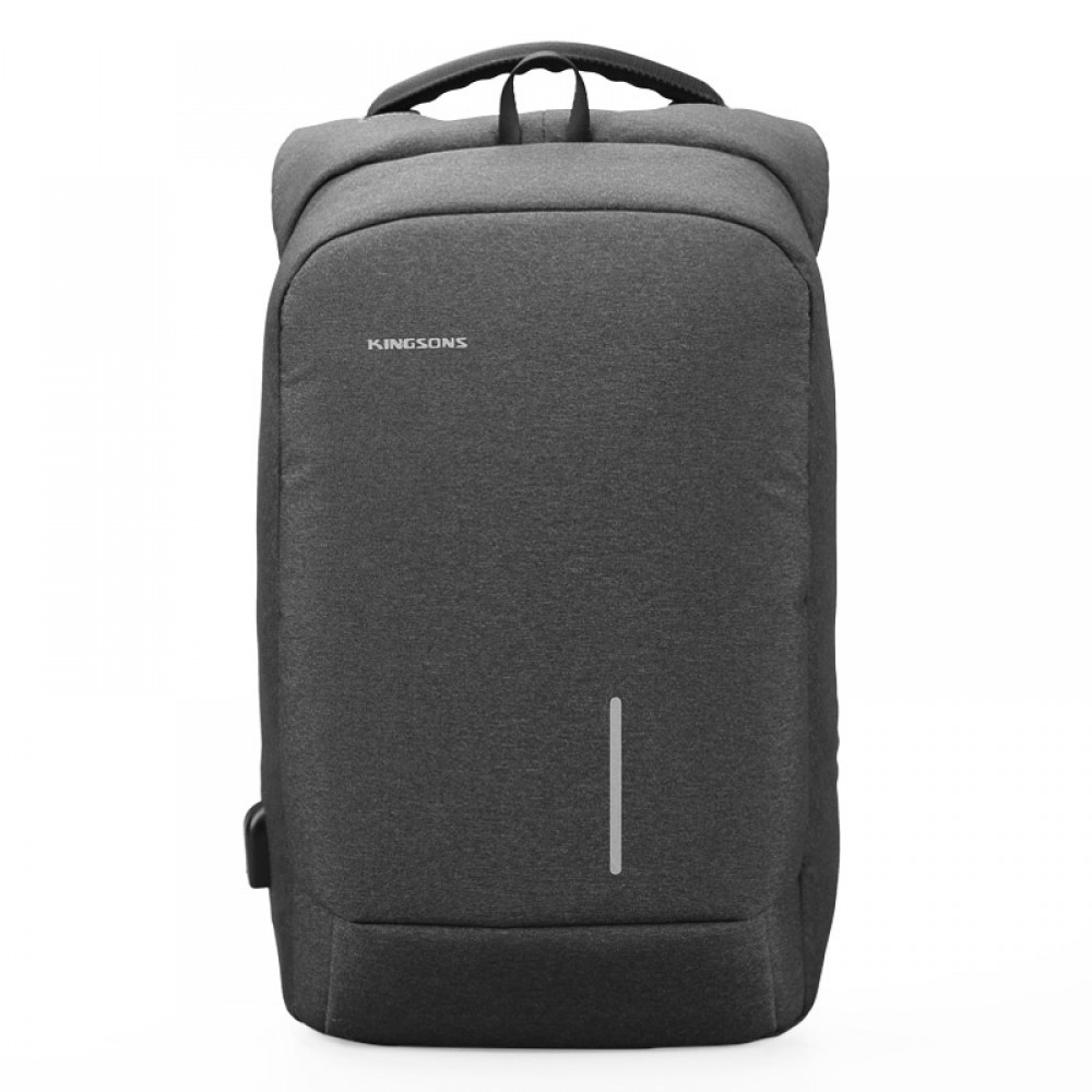 Рюкзак Kingsons KS3149W Тёмно-серый с USB-портом и отделением для ноутбука 15.6