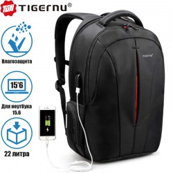 Рюкзак Tigernu T-B3105 с USB портом Чёрно-оранжевый