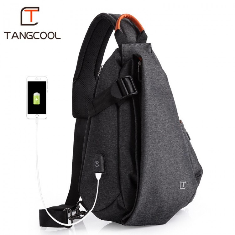 Однолямочный рюкзак Tangcool TC901-L Тёмно-серый