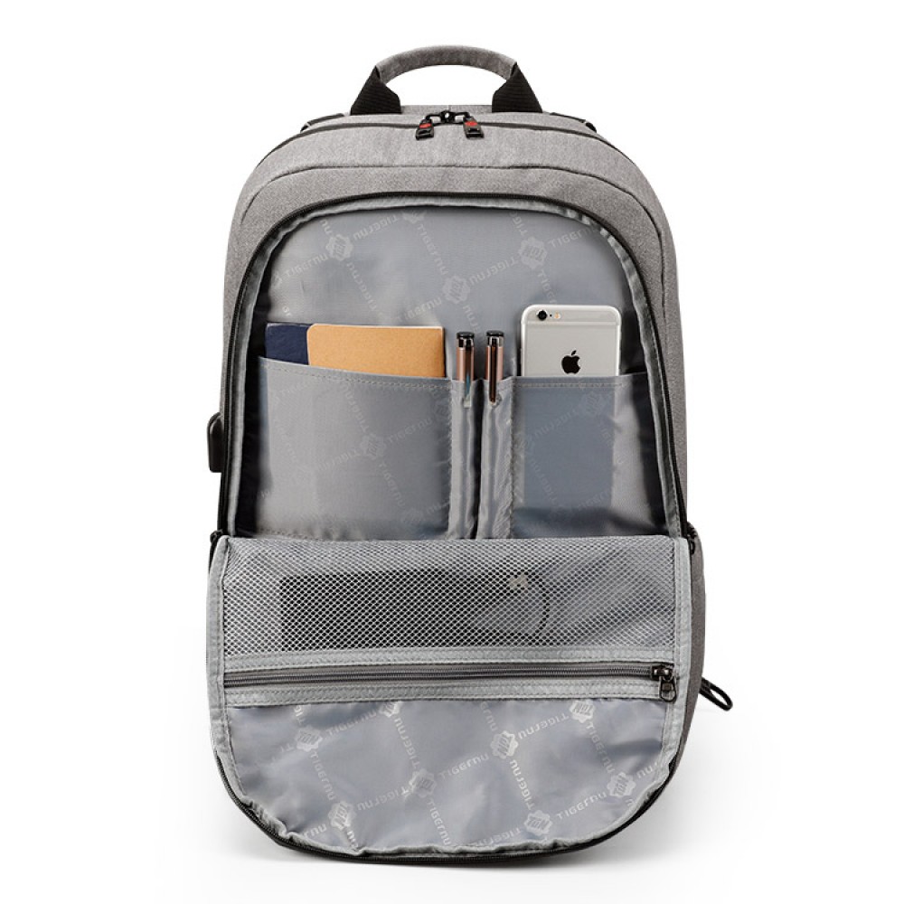 Рюкзак Tigernu T-B3142 с USB портом Тёмно-серый