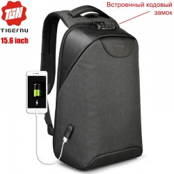 Рюкзак Антивор Tigernu T-B3611 Чёрный с USB портом