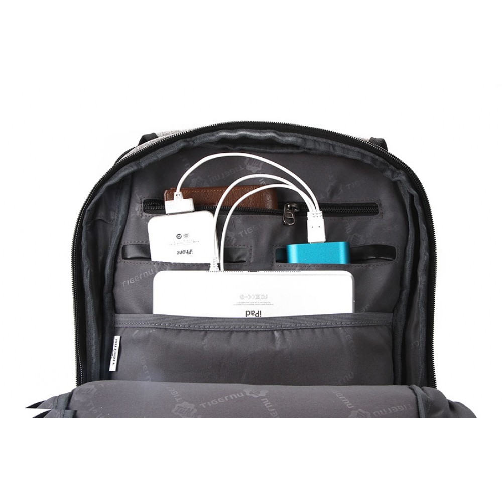 Рюкзак Tigernu T-B3090A с USB-портом Тёмно-серый