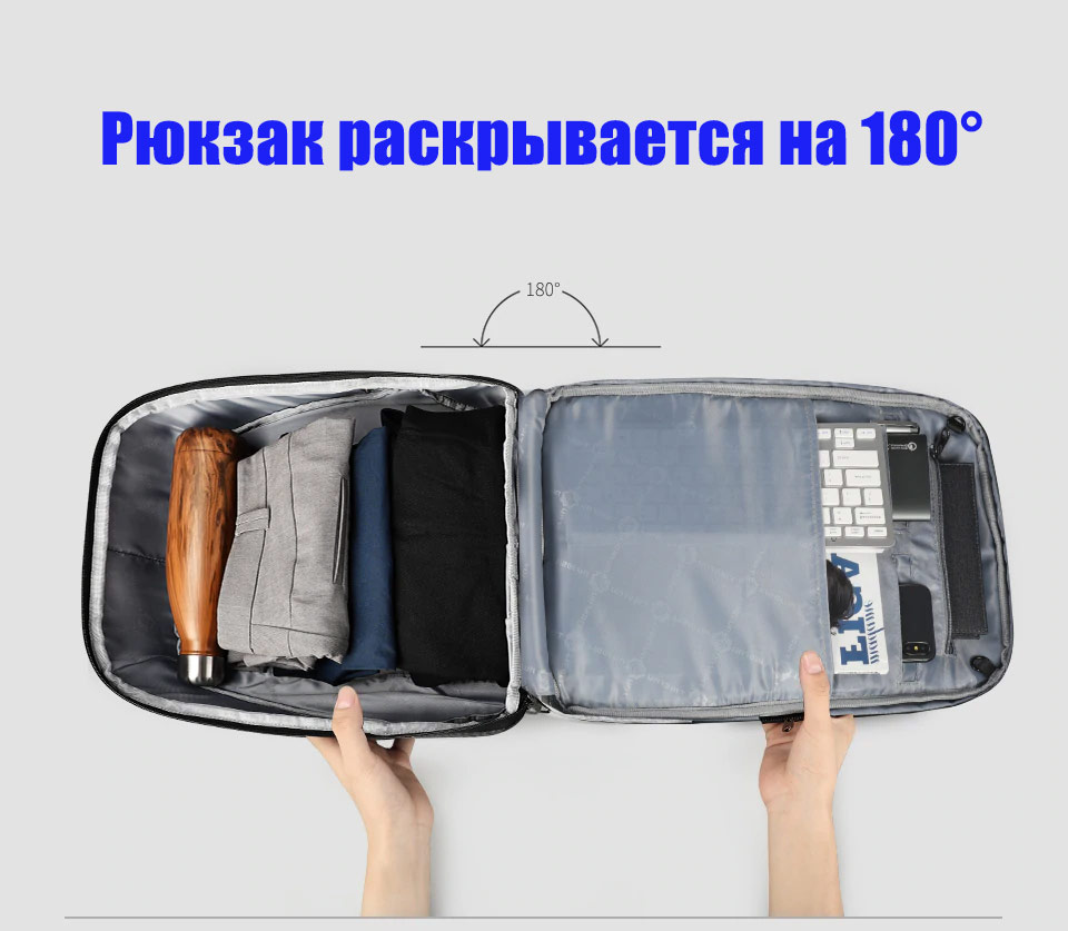 Рюкзак Tigernu T-B3669 с USB-портом и отделением для ноутбука 15.6